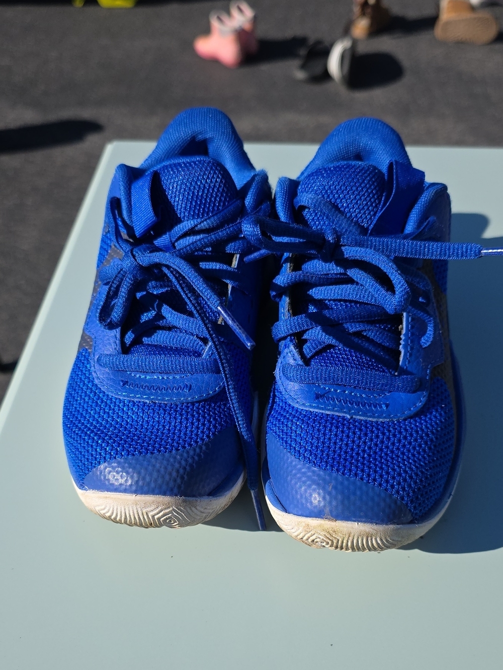 Under Armour Royal Blue Kids Lace-Up Sneakers